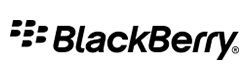 BlackBerry logo in black and white