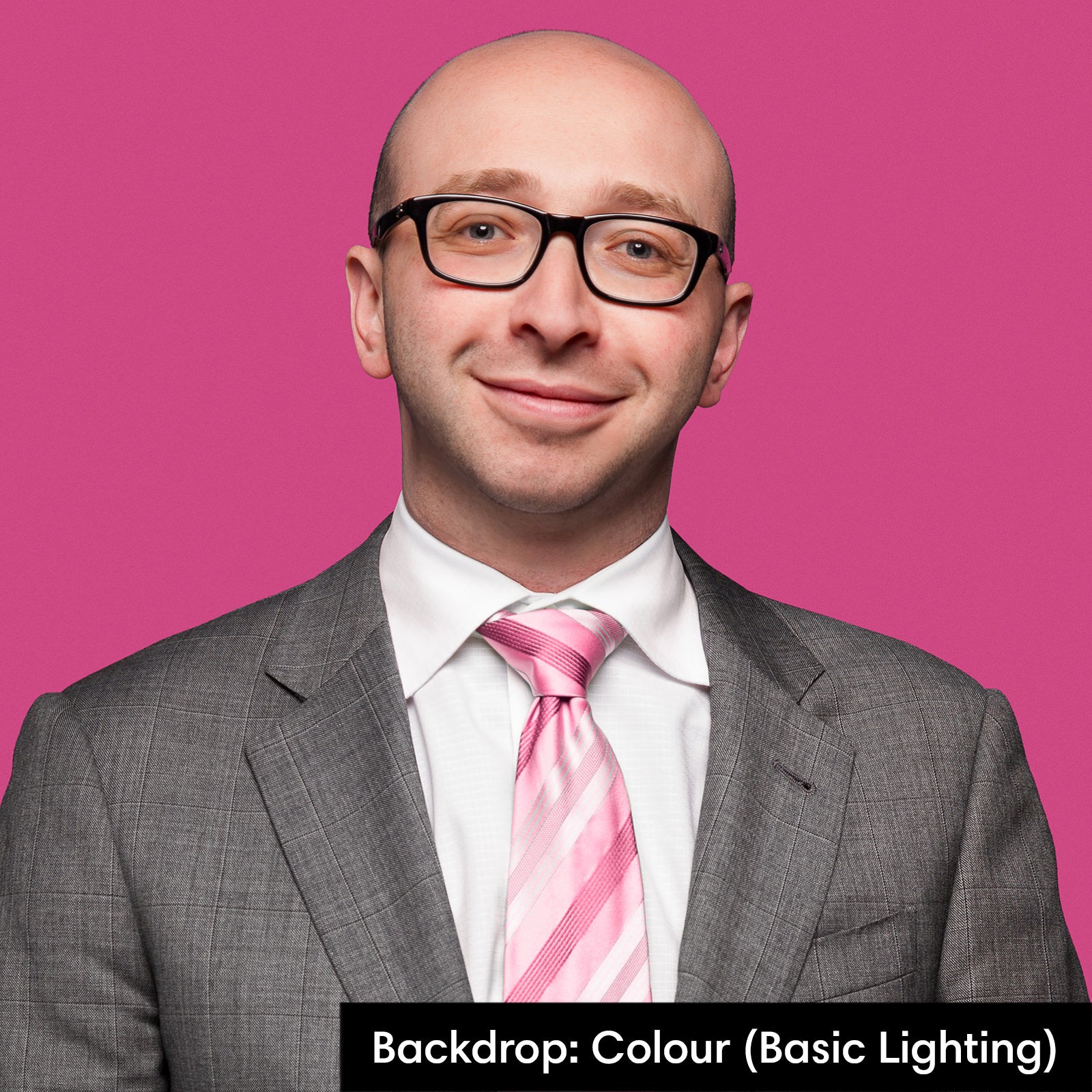 Business portraits with colour backdrop